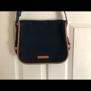 Dooney & Burke Navy with Brown Suede Trim Purse